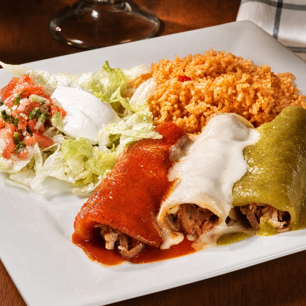 Enchiladas Bandera.