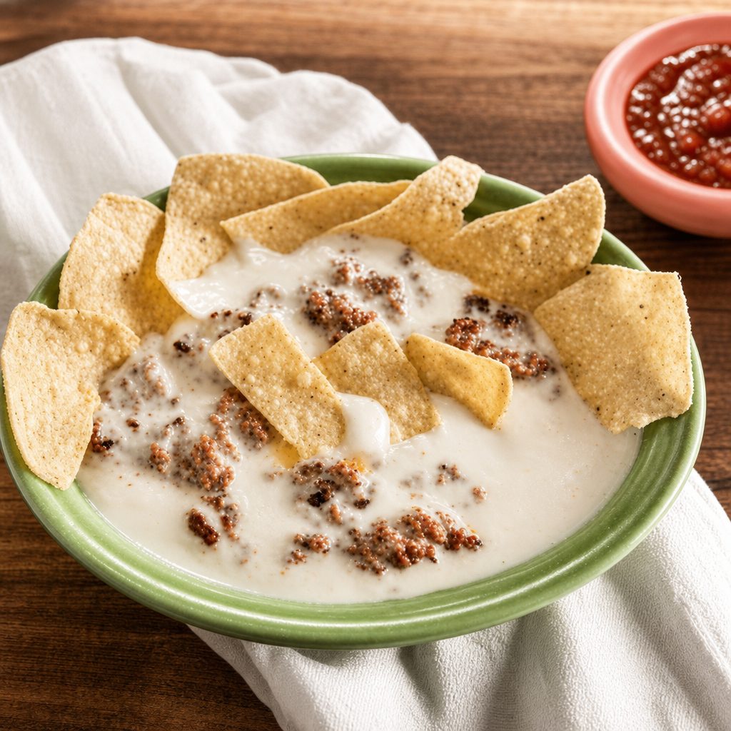 Chorizo Dip & Chips.